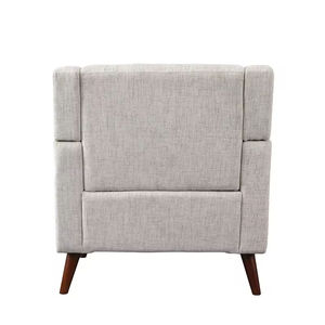 Sillón de Tela de Lino Suave con Cojín Acolchado y Patas de Madera, Silla Moderna para Sala de Estar - Product Image 5
