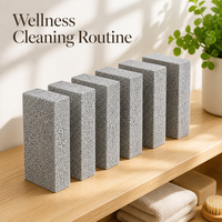 Pierre ponce nettoyante pour cuvettes de toilettes - Détartrant sans produits chimiques pour calcaire, calcium et rouille - Brique multi-usages pour grillades