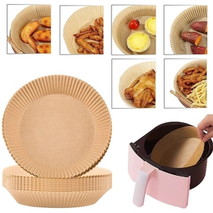 <span class=keywords><strong>Airfryer</strong></span> desechable de grado alimenticio, revestimiento de papel de pergamino, antiadherente, resistente a altas temperaturas, para hornear, color marrón, 50 Uds. - Product Image 2