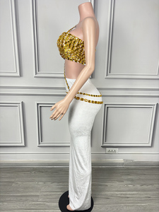 Abito da <span class=keywords><strong>Cocktail</strong></span> Y3789-F Novance senza spalline abbigliamento donna Set strass due pezzi abito da sera Sexy Club per il compleanno - Product Image 4