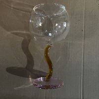 Gobelet en verre borosilicate de tige d'arbre de Noël écologique fait à la main pour le vin rouge pour l'eau de Champagne fantaisie vacances noël décembre