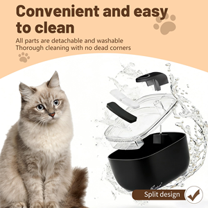 2.4L <b>Automatic</b> <b>Dispenser</b> with 5000mAh Rechargeable Battery Wireless Cat <b>Water</b> Fountain with Motion Pet Sensor <b>Water</b> Bowl - Product Image 3
