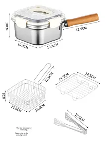 革新的な取り外し可能なステンレス鋼野菜フルーツコランダーバスケット大容量野菜果物洗米 - Product Image 2