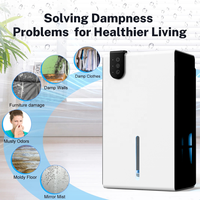 Deshumidificador de Aire Inteligente con Wifi, Portátil, con Tanque de Agua de 2.5L, para Uso Doméstico, para Dormitorio, Absorbe la Humedad y la Elimina, Marca HASHONE