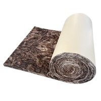 Rollo de Fibra de Vidrio Ecológico Marrón Dorado UL, Libre de Formaldehído, para Aislamiento de Techos/Paredes de Edificios Metálicos en América del Norte