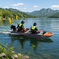 Bateau de pêche en PE léger et écologique, amovible, embarcation portable en plastique technique pour la pêche de loisir et récréative