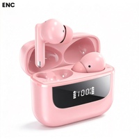 Écouteurs intra-auriculaires TWS à réduction de bruit ENC avec affichage numérique de la batterie