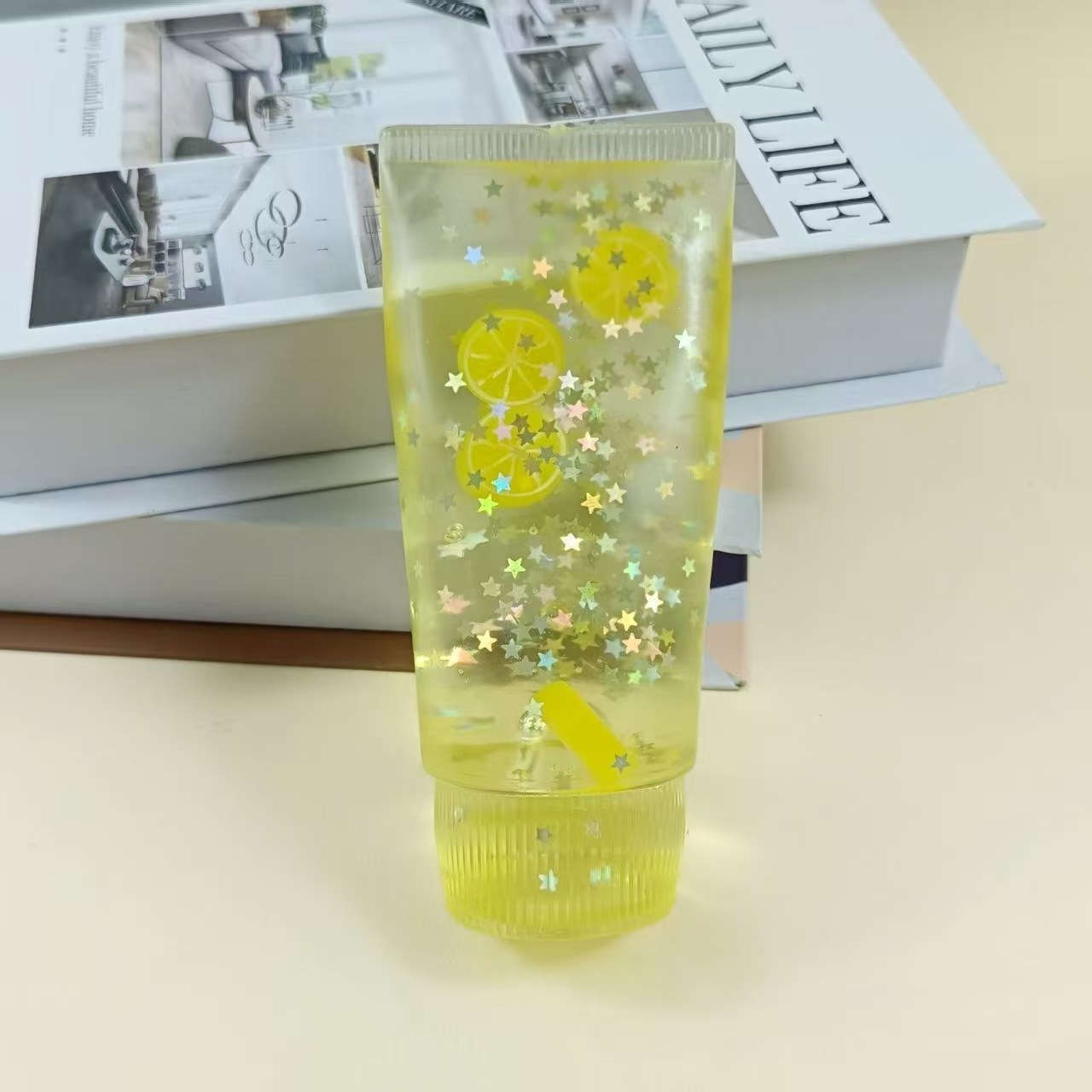 12cm toothpaste malt candy squishy-yellow-bag