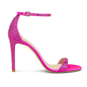 2026 Summer Collections <strong>Plum</strong> Satin Rhinestones Shining Cover Heel Party <strong>Shoes</strong> Bridal <strong>Shoes</strong> for Ladies - Product Image 1