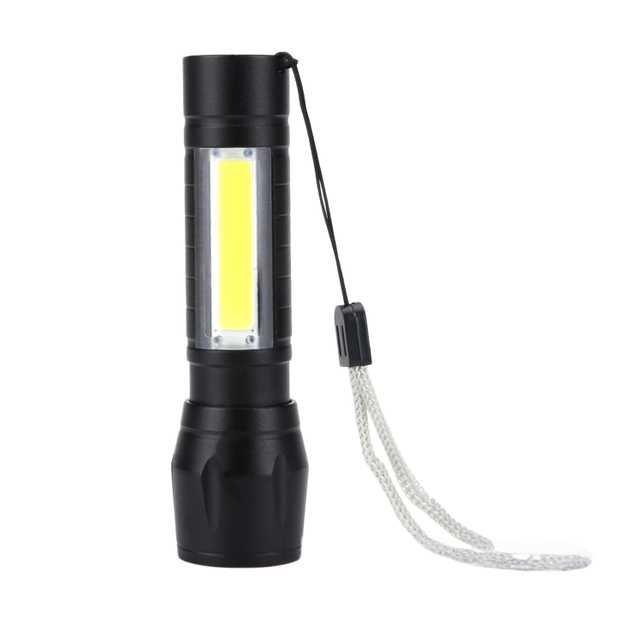 High Power Aluminum Zoomable Rechargeable Waterproof Emergency Use Mini Flashlight Tactical LED Cob Small Torch