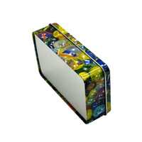 Boîte en métal rectangulaire avec couvercle, impression photo couleur, design marbré, boîte de rangement décorative pour cadeaux, vente en gros directe d'usine