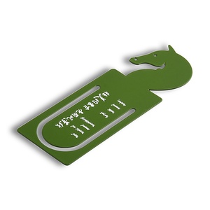 Private Label Green Horse Shape Hollow Out Silkscreen Printing Metal <b>Bookmark</b> - Product Image 3