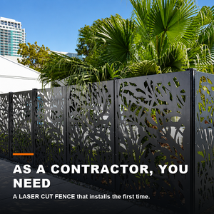 Modern Laser Cut <b>Fencing</b> <b>Panels</b> Architectural Outdoor Privacy Screens for Hotels Restaurants and Retail Developments - Product Image 4