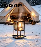 CAYLEY Brasero extérieur sur pied pour camping, chauffage et barbecue