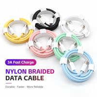 Câble de charge rapide USB-C en nylon tressé, type C PD, pour synchronisation des données, compatible avec iPhone 16, 17, 18 et téléphones Android