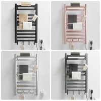 Electrotérmica radiador de la toalla de secado con estante de baño pared radiador toallero eléctrico swing toallero