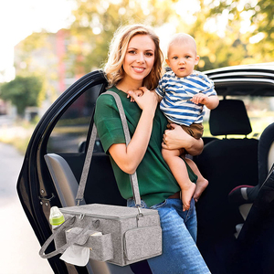 Chất lượng cao xách tay cảm thấy tã Caddy Organizer Box hiện đại hình chữ nhật thiết kế có thể gập lại bé lưu trữ với Carton Đóng Gói - Product Image 5