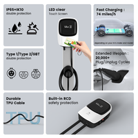 Bornes de recharge murales Wi-Fi pour véhicules électriques, contrôle par application, 7 kW, 11 kW, 22 kW avec prise CEE, pour usage commercial OCPP