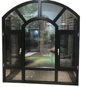 复古拱形框架专业形状铝半月窗带低度玻璃