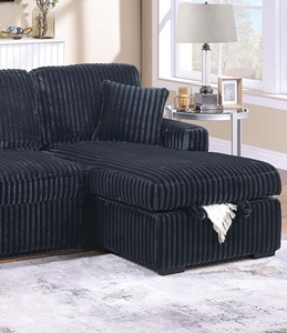 Divano Letto Sezionale Convertibile 2 Pezzi Stile Moderno con Tavolino Estraibile, Portabicchieri, Porta USB, Chaise Longue e Cuscini Abbinati, con Contenitore - Product Image 3