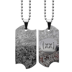 Plaque d'identification pour <span class=keywords><strong>homme</strong></span> <span class=keywords><strong>en</strong></span> argent, design technologique <span class=keywords><strong>de</strong></span> circuit cybernétique gravé, style streetwear, personnalisable avec chaîne à billes - Product Image 3