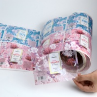 Étiquettes autocollantes transparentes en plastique imperméables avec logo imprimé en couleur personnalisée