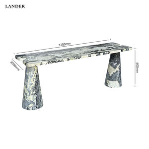 Lander Store Table console <span class=keywords><strong>Picasso</strong></span> en marbre blanc pour la maison et l'hôtel Meubles de salon Table console en marbre - Product Image 6