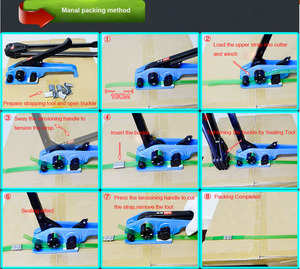 Strapper <strong>Machine</strong> PP PET <strong>Strap</strong> Plastic Strapping Tool <strong>Strap</strong> Hand Manual <strong>Packing</strong> Tensioner Tool - Product Image 6