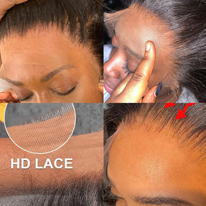 批发200密度高清蕾丝正面假发100人发散装，预拔巴西处女发高清蕾丝正面假发供应商 - Product Image 4