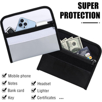 Dompet Dokumen Anti Api Anti Air Grosir, Tas Uang Tahan Api Kecil, Dompet Penyimpanan Portabel dengan Ritsleting, untuk Uang Tunai, Ponsel, Bahan Non-Woven