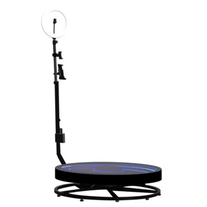 Cabine photo vidéo ronde à 360 degrés pas chère, cabine photo automatique avec logo, rotation à 360 degrés, cabine photo avec anneau lumineux LED - Product Image 3