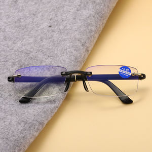 <span class=keywords><strong>Gafas</strong></span> de lectura magnéticas graduadas con luz azul, anteojos de lectura de lujo de alta calidad, sin marco, con patas de Metal, 8818 - Product Image 5