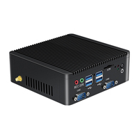 Mini PC industriel 3G/4G LTE IOT Intel Celeron J4125 Dual Nic RJ45 RS232/RS485 COM Dual 4K Fanless Computer Windows 11 Pro 8xUSB
