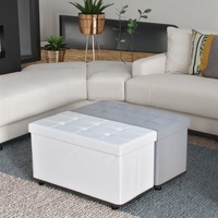 Banc de rangement en cuir durable, moderne, pour salon, chambre à coucher, tabouret pliable, décoration, couleur personnalisée, BSCI