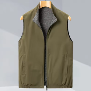 Wholesale customized double-sided casual men's coat camisole vest, dad vest, stand up collar vest, waterproof - Product Image 3
