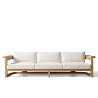 Ensemble de canapés modernes pour l'extérieur, chaise de loisirs, meubles de luxe en teck pour patio, balcon, jardin, imperméable et durable