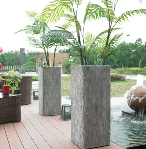 新入荷プランター屋外ガーデンシンプルデザイン植木鉢マグネシウム泥鉢植えプランターセット