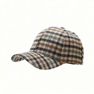 Casquette de baseball rétro britannique de luxe en velours côtelé pour hommes, casquette de sport - Product Image 5