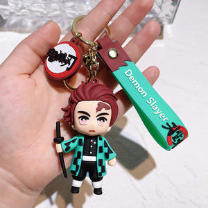6 couleurs, mini figurines en caoutchouc PVC souple 3D, porte-clés pour les fans d'anime Demon Slayer <span class=keywords><strong>Kimetsu</strong></span> <span class=keywords><strong>No</strong></span> <span class=keywords><strong>Yaba</strong></span>, décoration de sac à dos - Product Image 5
