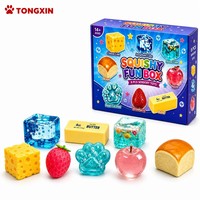 TONGXIN Coffret de jouets sensoriels en vrac : Boîte de Squishies amusants, ensembles de Squishies (Fromage, Pain, Beurre) – Idéal pour les fêtes et les cadeaux