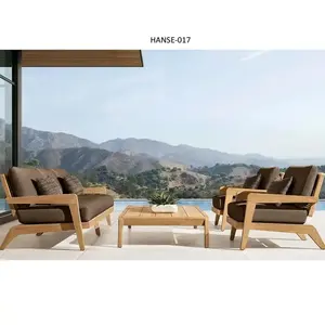 space saving modern beach teak wood patio outdoor furniture sofa garden dropship turkey