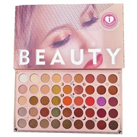 Großhandel 45-Farben Vegan Lidschatten Palette Natural Glitter Shimmer Finish Grausamkeit sfrei mit Metallic Touch für dunkle Hauttöne