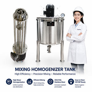 Tanque Mezclador de Reactor de Acero Inoxidable Móvil de Grado Alimenticio de 100 Litros para Detergente y Jabón Líquido - Product Image 2