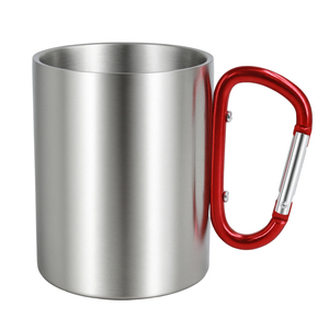 Mug isotherme personnalisé EffiPrint en acier inoxydable avec poignée rouge, idéal pour la randonnée et le camping, logo personnalisé, <span class=keywords><strong>isolation</strong></span> <span class=keywords><strong>thermique</strong></span> 0-6 heures - Product Image 3