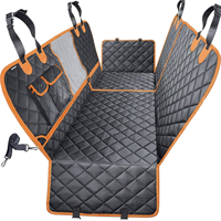 Housse de siège auto Alpet améliorée en tissu Oxford avec fenêtre de visualisation en maille, antidérapante, respirante, installation facile, tapis de protection arrière pour animaux domestiques