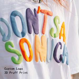 Camiseta de Algodón OEM de Alta Calidad, Fabricante de Camisetas Personalizadas Extra Grandes, Logotipo Impreso en 3D con Espuma, Camiseta para Hombre, Talla Grande - Product Image 2