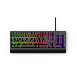2022 hot wired 104 keys waterproof heat resistant Multi-language versions available keys rainbow backlight keyboard for PC
