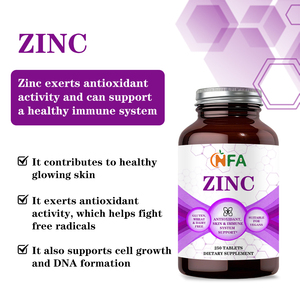Tabletas de Zinc OEM ODM Sin Gluten, Sin Lácteos, Apoyo al Sistema Inmunológico y Antioxidante, Absorción, Crecimiento Celular, Formación del ADN - Product Image 4