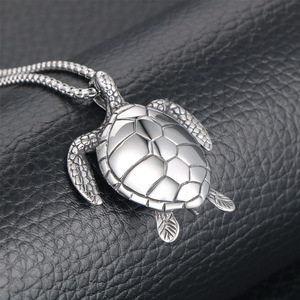 Collar con colgante de tortuga de acero inoxidable, amuleto del zodiaco animal, regalo para hombres y mujeres SP817 - Product Image 5