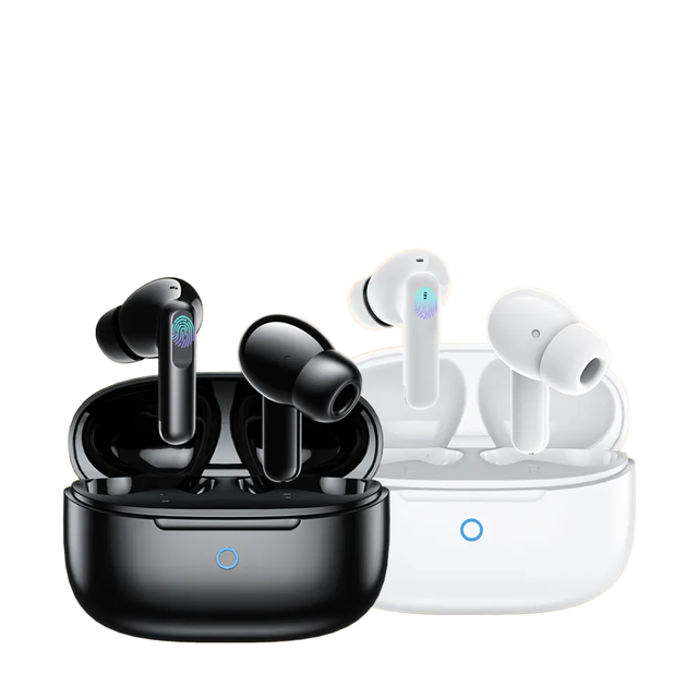ANC TWS In-Ear Earbuds Quad Mic Hybrid ANC Digital Display Battery Indicator Noise Cancelling for 5.4 IPX4 Waterproof